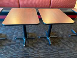 2 Restaurant Tables, Laminate Top, Pedestal Base, 29in H, 30in L, 24in D, 2x's $