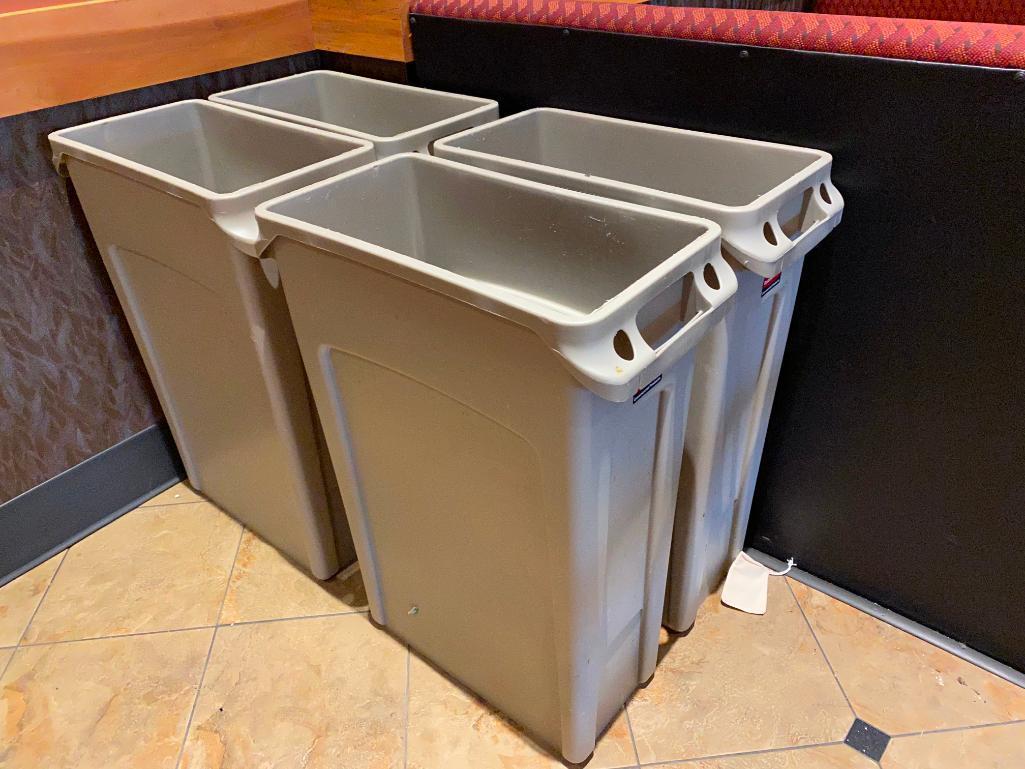 Four Rubbermaid Slim Jim Trash Cans (4x's $)