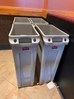 Four Rubbermaid Slim Jim Trash Cans (4x's $)