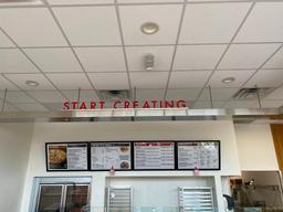 Large Ceiling Mount L-Frame Start Creating and Pick Up LED lit Sign and Frame