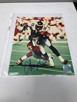 12x Signed 8x10 Photo Lot Ahman Green, Vince Ferragamo, Roger Craig, Neil Smith, Will Shields +