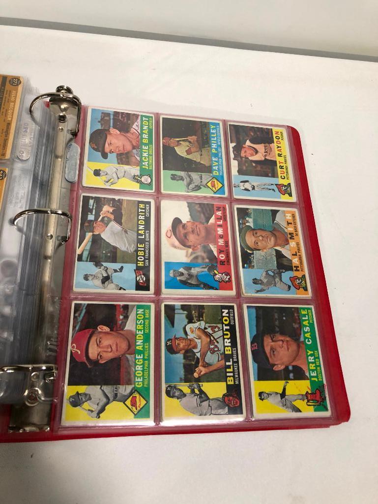 VINTAGE 1950s & 60s Baseball Binder Full of Topps HOF MANTLE/AARON/MAYS & MORE $$$