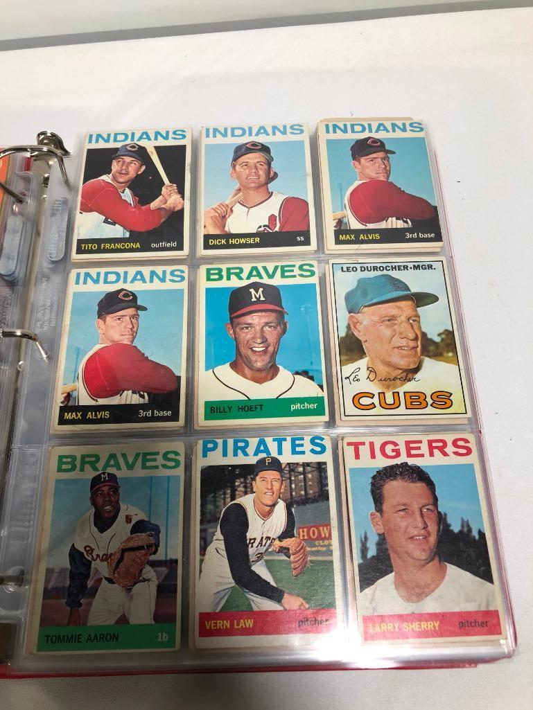 VINTAGE 1950s & 60s Baseball Binder Full of Topps HOF MANTLE/AARON/MAYS & MORE $$$