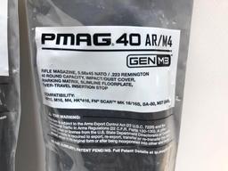 (5) Five MagPul PMAG40 AR/M4 GenM2 MSRP: $19.99