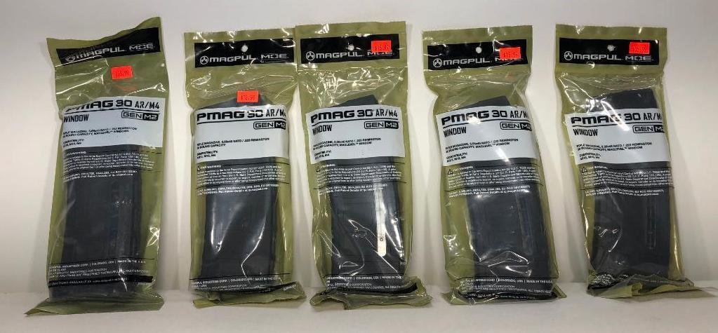 (5) Five MagPul PMAG30 AR/M4 GenM2 MSRP: $15.99