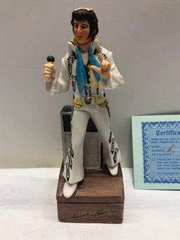 A First in a Series Mini Elvis Decanter with Whiskey by McCormick, Sealed & Full w/ Box