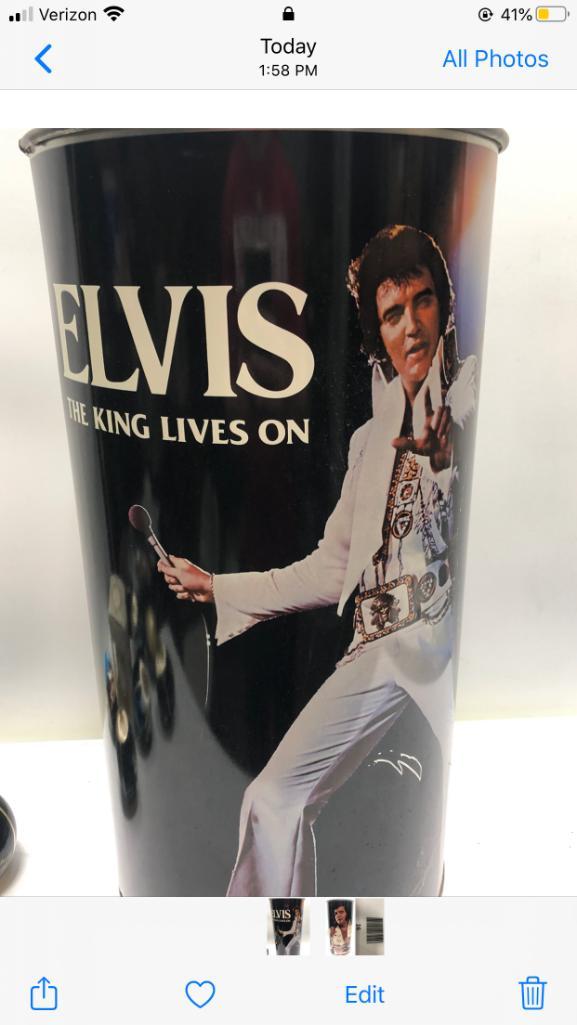 (3) Elvis Trashcan, Elvis Towel, Assorted Elvis Holiday Ornaments