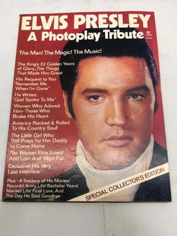 (3) Two Assorted Vintage Elvis Magazines, Elvis Scrapbook, See Photo for Details