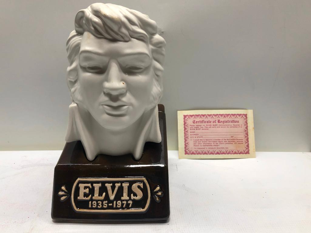 Elvis Limited Edition Bust Decanter from McCormick, Sealed & Full w/ Box