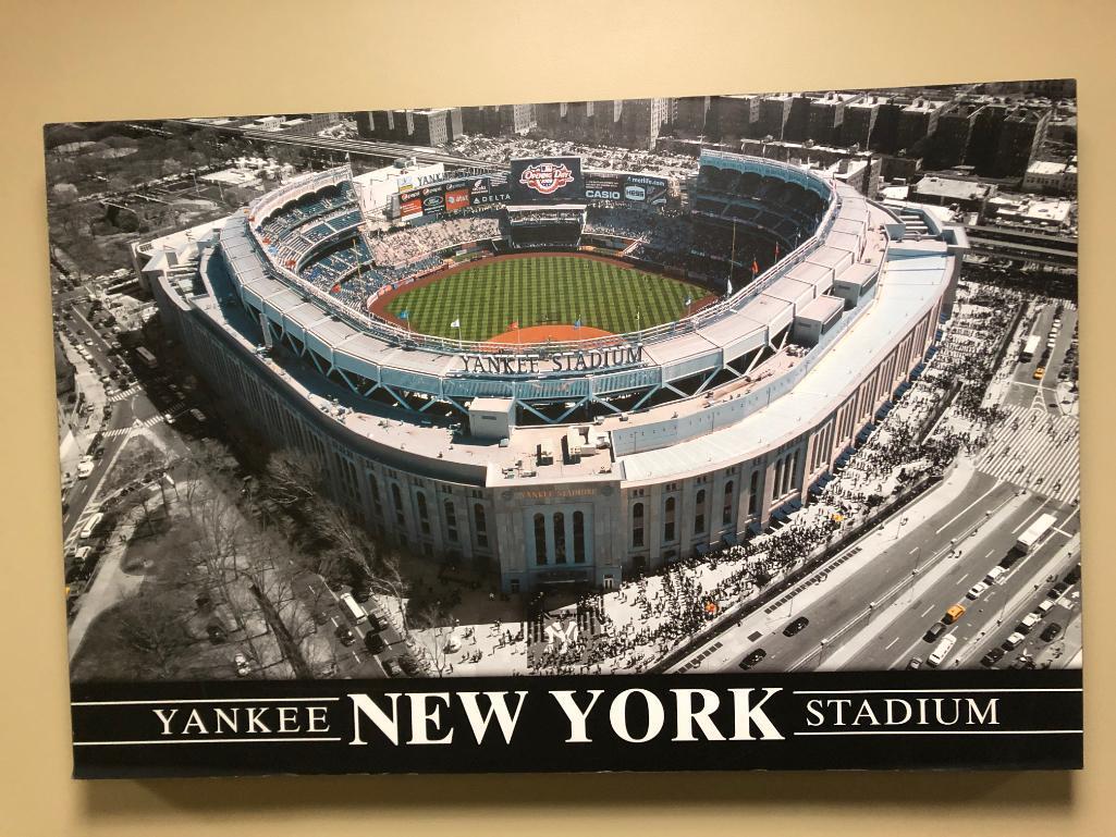New York Yankee Stadium Stretched Canvas Photo on Wood