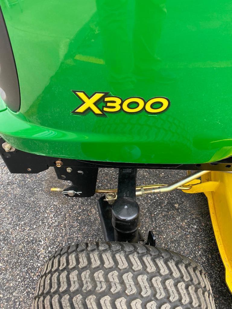 John Deere X300 Riding Lawn Tractor w/ 67 Actual Hours, Like New, Just Services, iTorque Power Sys.