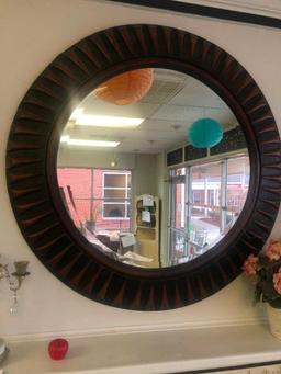 Large Mirror with Rustic Bronze Detailing