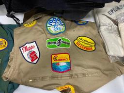 Vintage Fishing & Rifle Shirts w/ Patches, Navy Uniform, Upland Habitat Shirts