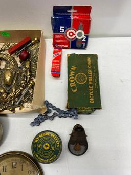 Misc. Smalls, Metal Dexterity Game, Brass Door Knocker, Oddities, Crown Bicycle Chain