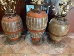 Lot of 3 Large Decorative Planters / Vases, 36in, (2) 30in