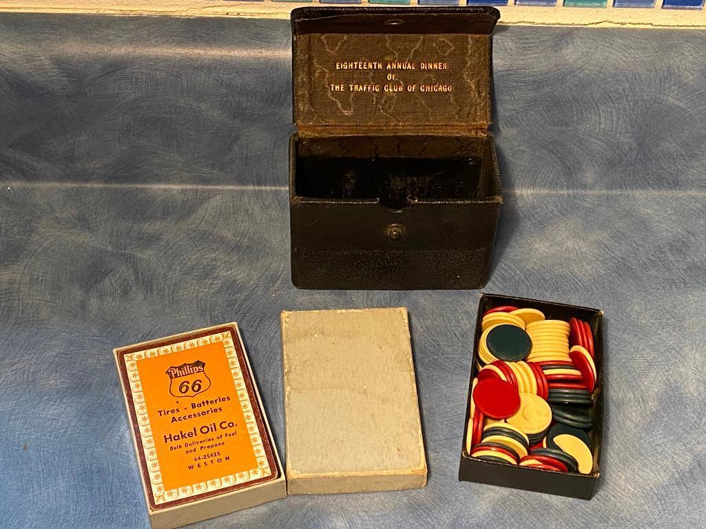 Vintage Poker Set, Eighteenth Annual Dinner of the Traffic Club of Chicago