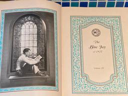 1927 Creighton University Yearbook w/ Beautiful Embossed Bluejay and Writing