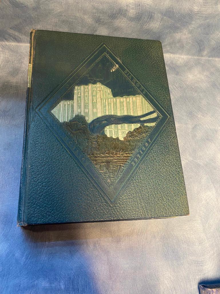 1932 Creighton University Yearbook w/ Beautiful Embossed Bluejay and Writing