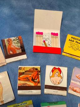 Vintage Pinup Girl Matchbooks, Some Omaha, Nude Girls, Advertising