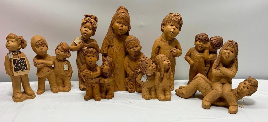 Lee Bortin Originals Wooden Carved Figurines Collection