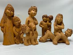 Lee Bortin Originals Wooden Carved Figurines Collection