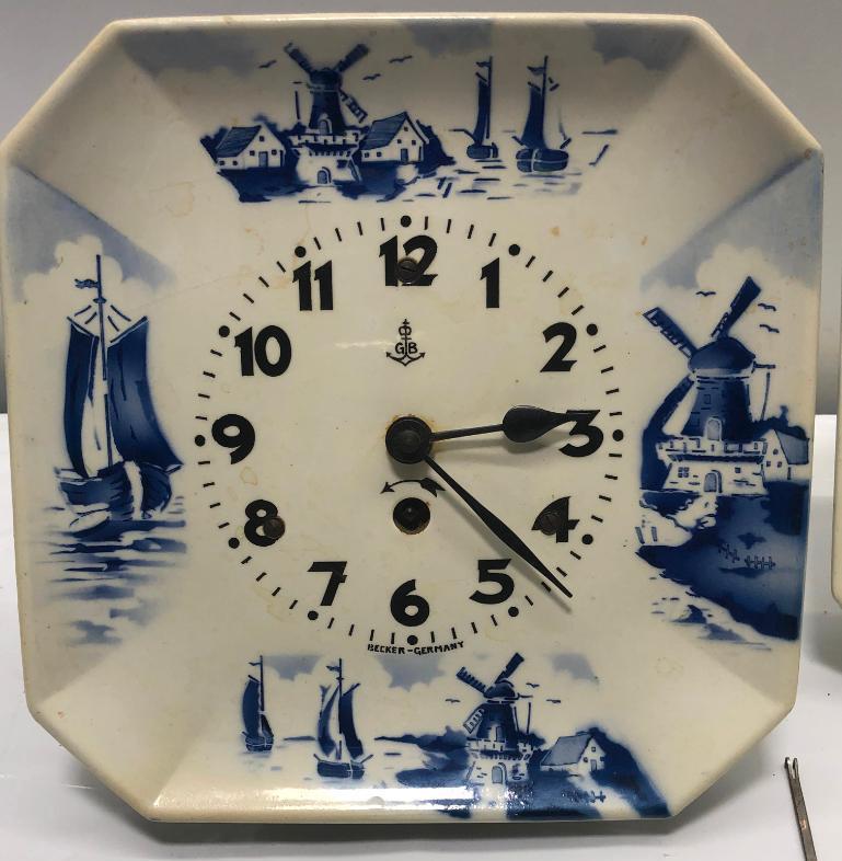 Becker German Plate Clock with Extra Face Plate