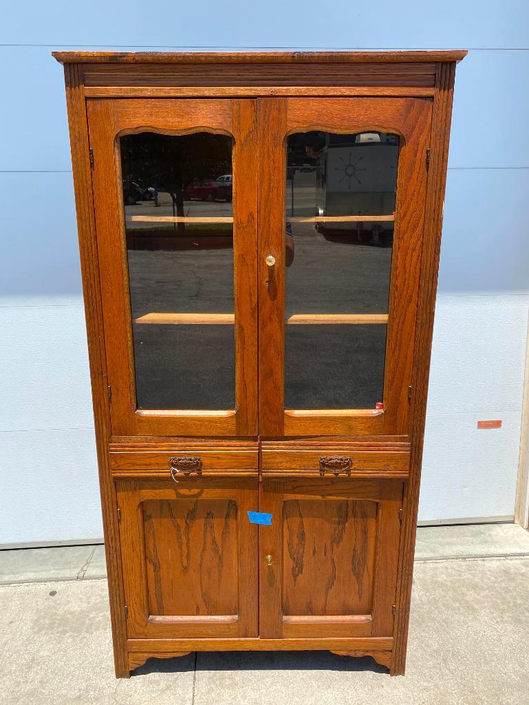 Oak Pantry Cupboard 72"x38"