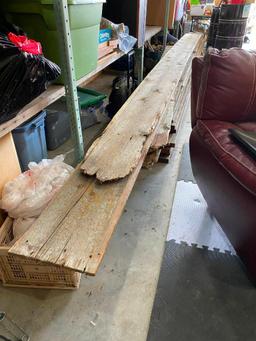 Pine Barnwood Planks, 17 Planks of 2x12's and 1x12's - most over 16ft Long, One Price for Pile