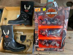 Harley-Davidson Toys, Harley Boots (One Heel Fell Off, Size 8 M