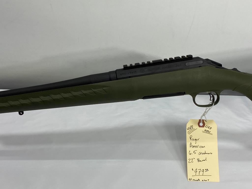 Ruger American 6.5 Credemore 22in Barrel, Bolt-Action, Previously Owned, Like New, SN: 698-15421