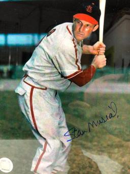 Stan Musial Signed Photograph, 22" X 18", Matted & Framed Under Glass, Signed C.O.A