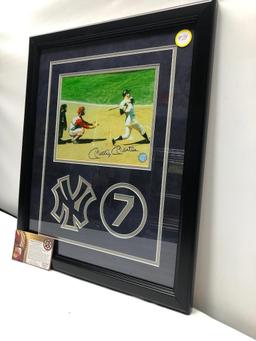 Mickey Mantle Signed Photograph, Matted & Framed Under Glass, 18" X 22", Signed C.O.A