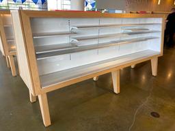 Custom Made Merchandiser w/ Adjustable Shelves & LED Lighting - 128in Long x 61in High x 30in Wide