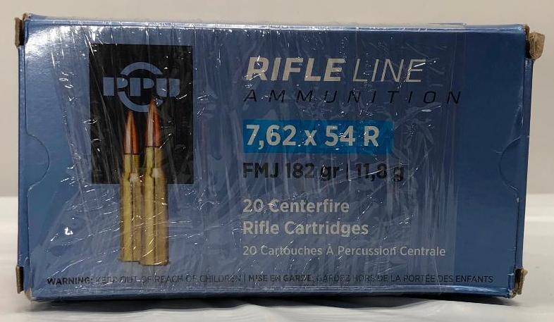 New Ammo: 4 Boxes of 7.62 x 54 R, FMJ 182 gr | 11.8 g, Centerfire Rifle Cartridges, 80 Rounds Total