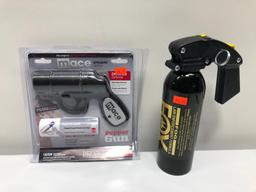 2 Items: MACE Pepper Spray Gun and Fox FIVE Point THREE Fog Law Enforecement Formula Fog, MSRP: