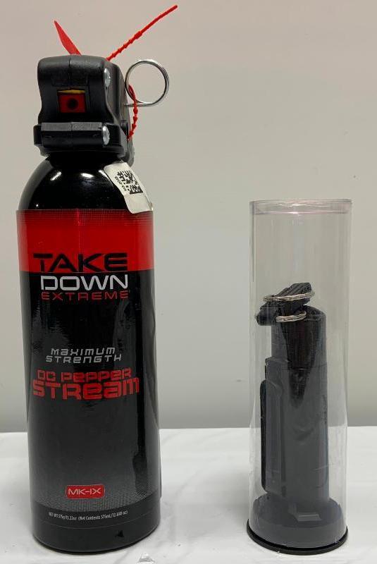 2 Items; Take Down Extreme OC Pepper Stream, Black Pepper Spray