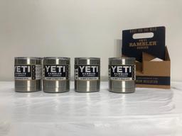 4 Pack YETI; Rambler 10oz Lowball, Stainless Steel