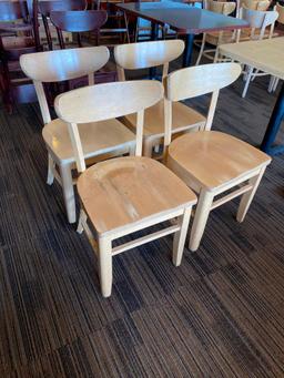 Restaurant Chairs, 4 Solid Wood Restaurant Chairs by AC Furniture Co.