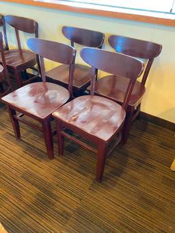 Restaurant Chairs, 4 Solid Wood Restaurant Chairs by AC Furniture Co.