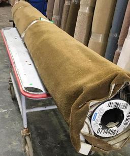 New Carpet Remnant Roll: 9ft 3in x 21ft Brown