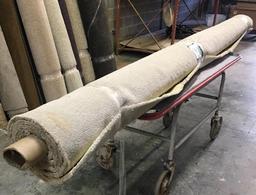 New Carpet Remnant Roll: 12ft x 9ft light Tan