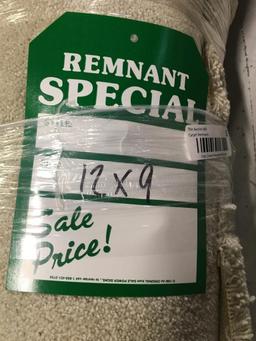 New Carpet Remnant Roll: 12ft x 9ft light Tan