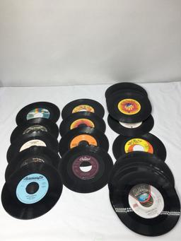 Large Lot of 45 RPM Juke Box Records Elton John Patsy Cline and many more