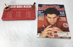 1972-74 Go Big Red Husker Calendar Pen Holder Desk Set and Eric Crouch Sports Illustrated