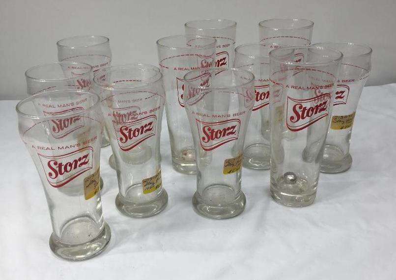 Lot of 11 Storz Brewery Glasses