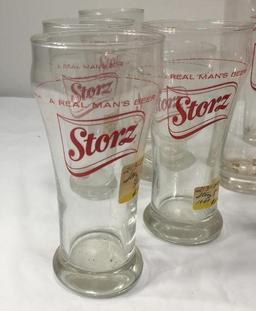 Lot of 11 Storz Brewery Glasses
