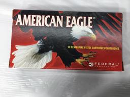 5 Boxes American Eagle 380 Auto 95 Grain Full Metal Jacket per Box Pistol Cartridges, 50 Centerfire