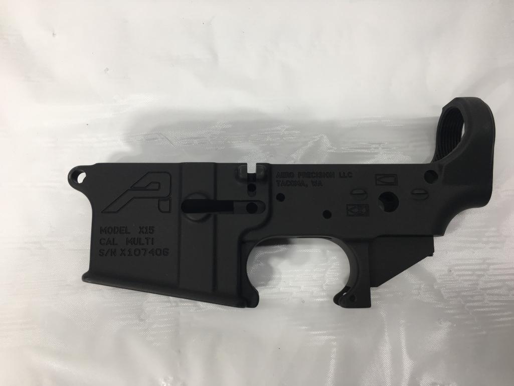 Aero Precision AR15 Stripped Lower Receiver, Gen 2 Forged 7075-T6 Aluminum, Anodized Black, Model: