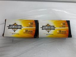 100 Rounds Armscor 38 Special 158GR Full Metal Jacket