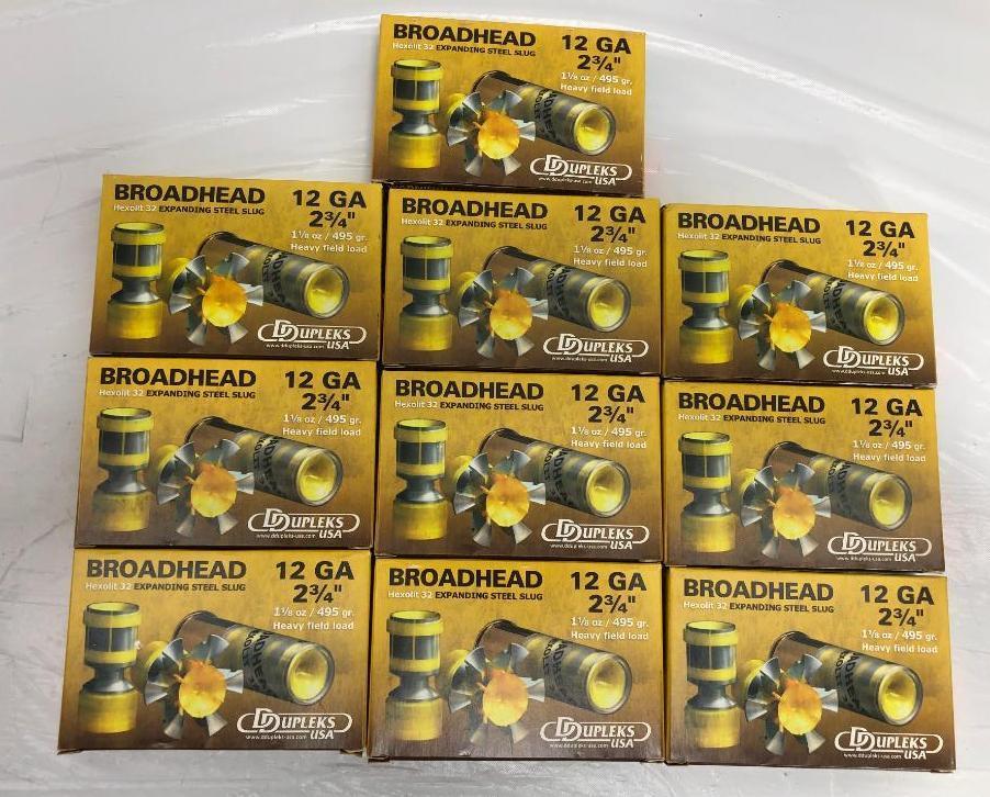 50 Rounds 12 GA BroadHead 2 3/4" 1 1/8 oz. 495 Gr.